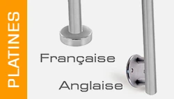 choix platines française anglaise garde-corps inox