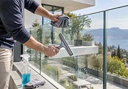 Comment nettoyer facilement les verres d'un garde-corps ?