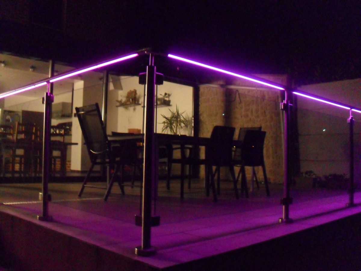  Garde-corps terrasse avec éclairage LED intégré 